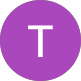 Purple circle with white "T" letter.