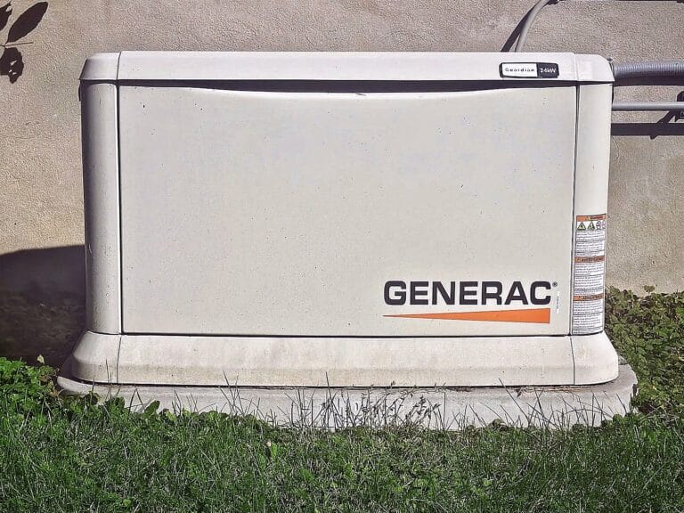 Generac standby generator installed outside a home